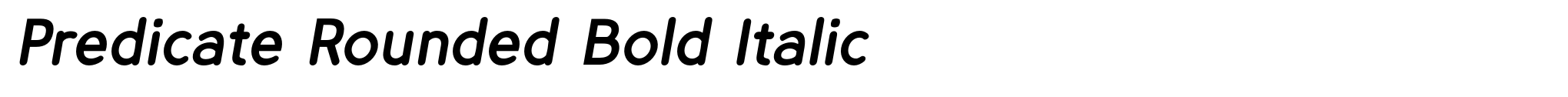 Predicate Rounded Bold Italic image